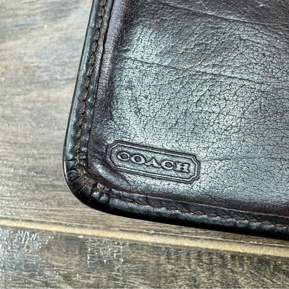 Vintage Coach Planner Brown Leather Compact Personal Binder - Picture 4 of 6